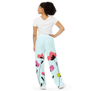 All-over print unisex wide-leg pants