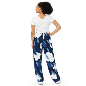 All-over print unisex wide-leg pants