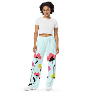 All-over print unisex wide-leg pants