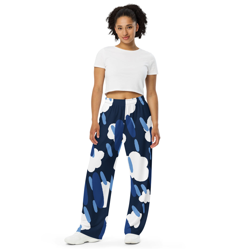 All-over print unisex wide-leg pants