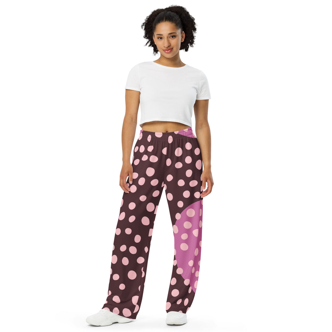 All-over print unisex wide-leg pants