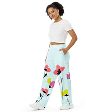 Cargar imagen en el visor de la galería, All-over print unisex wide-leg pants
