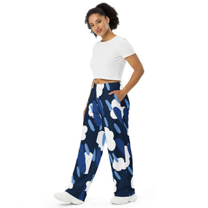 All-over print unisex wide-leg pants